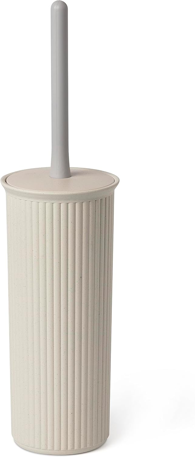 TATAY Toilet Brush | Compact and Functional Design | BPA-Free Recycled Plastic Toilet Brushes | Made in Spain | 9.5 x 9.5 x 39.5 cm - Baobab Collection - Ecohome Main image