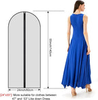 Garment Bags,5PCS Dustproof Garment Covers PEVA Translucent Clothes Covers with Zip Moth Proof Suit Protector Bags Waterproof Dress Covers for Shirts Coats Costumes (60X140CM)