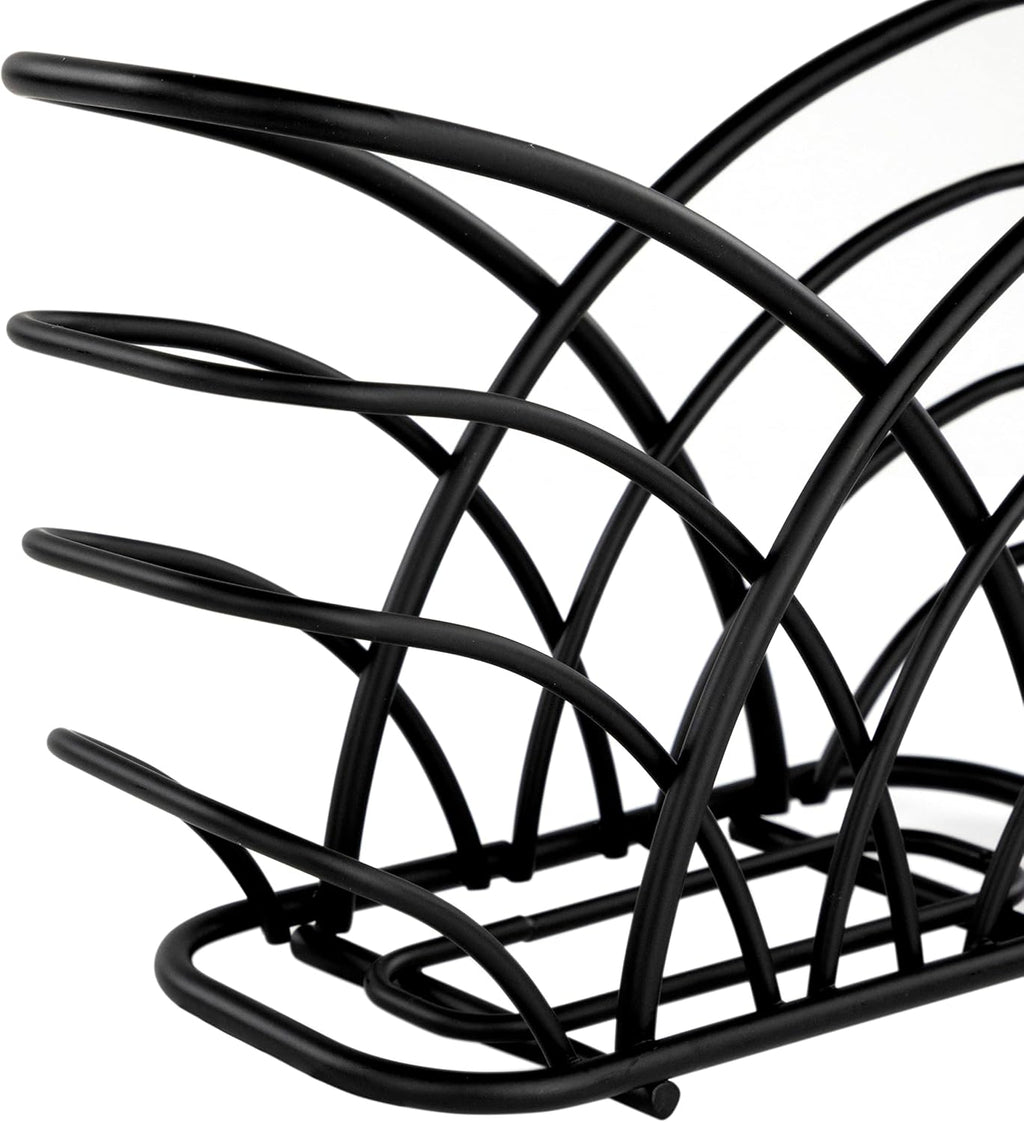 Spectrum Flower Napkin Holder (Black) - Dispenser & Décor for Kitchen, Dining Room, Outdoor, & Bar Tabletop Storage