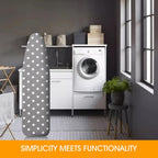Ironing Board Cover, 100% Cotton Cover with Thick Felt (Bubble, 124 x 38cm)
