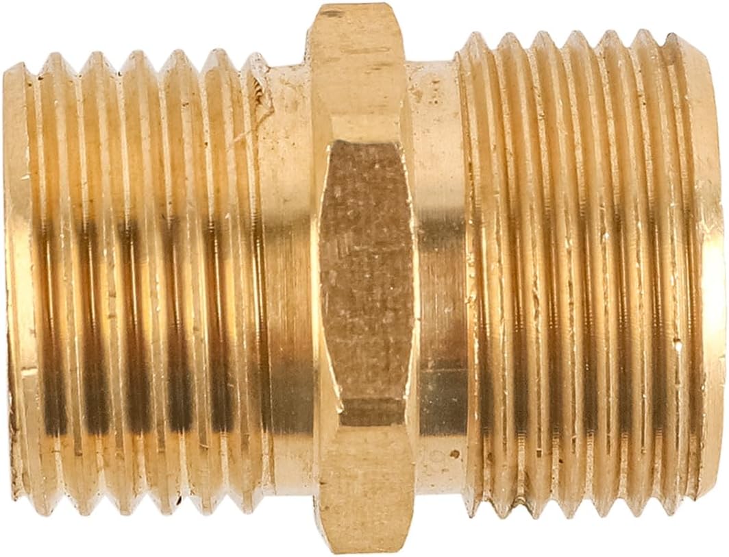 Sarini High Pressure Cleaner Adapter Brass Hose Connector Adapter M22 15mm Male to M22 14mm Male