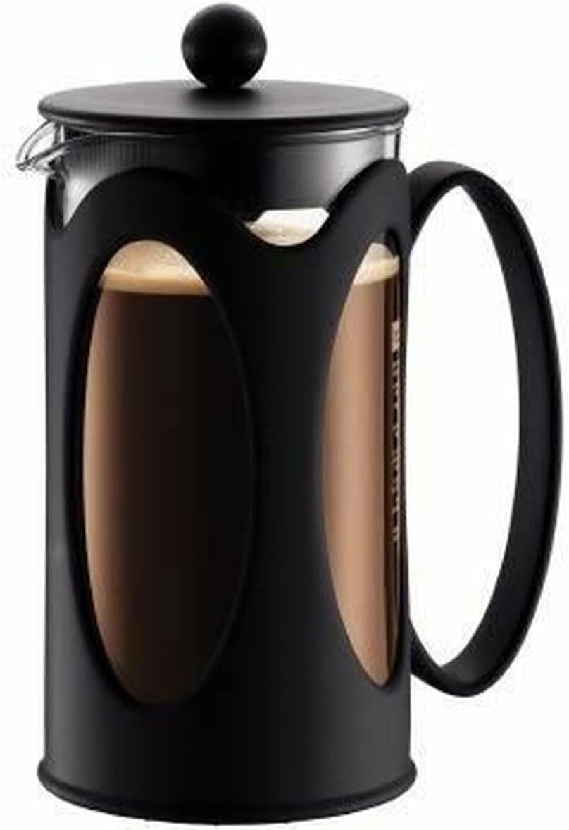 Kenya French Press - 1L / 8 Cups Coffee Maker - Heat-Resistant Borosilicate Glass & Stainless Steel - Dishwasher Safe Cafetiere - Made in Portugal