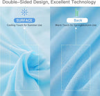 Cooling Blanket for Night Sweats, Arc-Chill 3.0 Cooling Fiber Q-Max 0.5 Lightweight Summer blankets Double-sided Cool Throw Blanket, Cool Blanket for Sofa Double Bed or Travel Blue 150x200cm