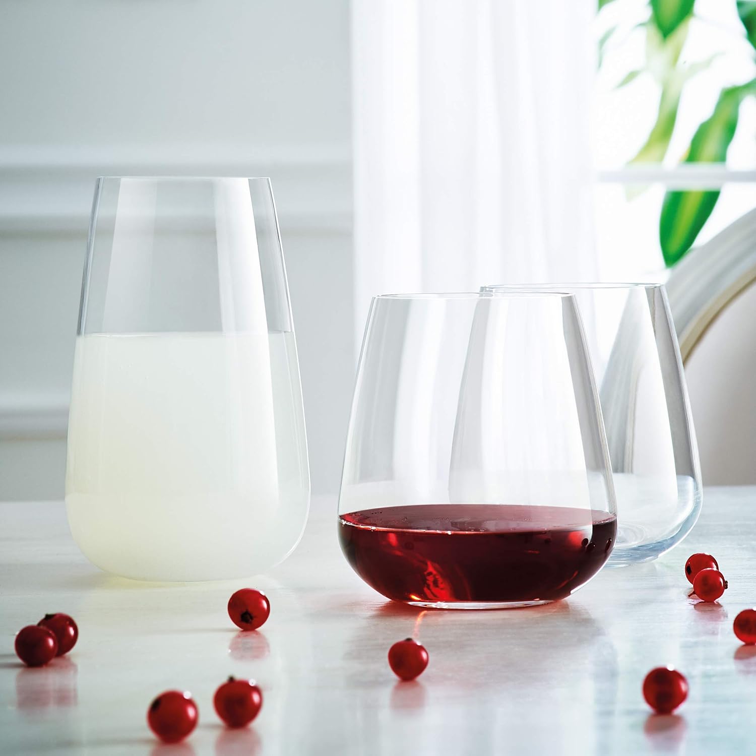 Luigi Bormioli - Talismano - Hi-Ball / Tumbler Crystal Glasses - Dishwasher Safe - Made in Italy - Set of 4, 590ml