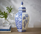 Blue Italian Floral Vase