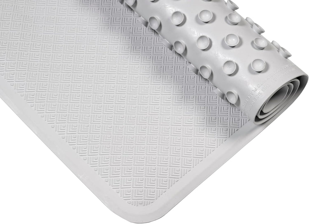 Rubagrip Bath Mat Non Slip Anti Mould for Inside Bath - Slip Resistant with Secure Grip Suction Cups, Easy to Clean, Made from Natural Rubber, Anti-Bacterial Hygiene 'N' Clean (58 x 34cm)