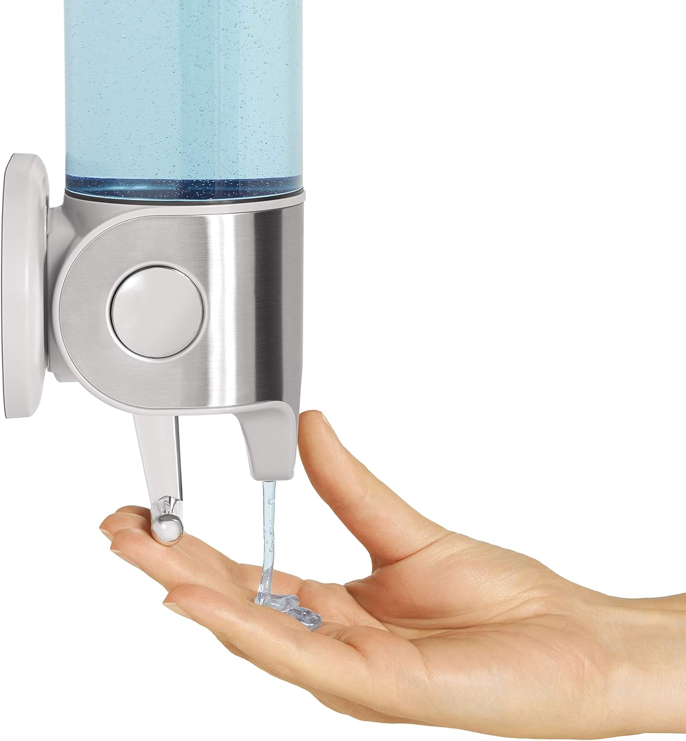 BT1034 444ml Single Wall Mounted Soap Dispenser Pump for Soap, Shampoo, Conditioner, Shower Gel, Suitable for Bathroom, Easy to Install, Rustproof, Brushed Stainless Steel Secondary image