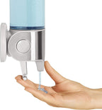 BT1034 444ml Single Wall Mounted Soap Dispenser Pump for Soap, Shampoo, Conditioner, Shower Gel, Suitable for Bathroom, Easy to Install, Rustproof, Brushed Stainless Steel