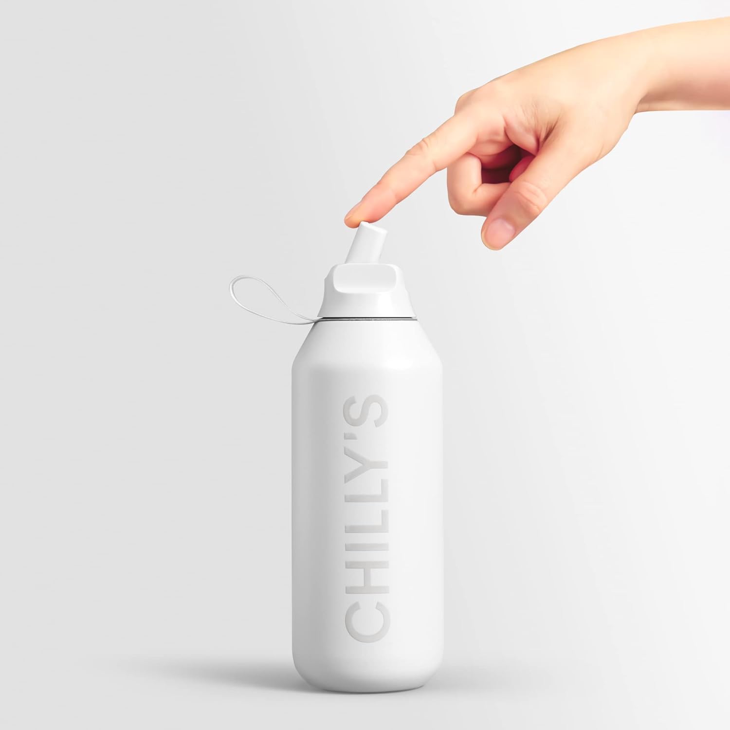 Series 2 Flip Water Bottle with Sports Lid, Telescopic Straw and Nylon Carry Loop - Easy Flip Lid, Straw Cleaning Brush Included