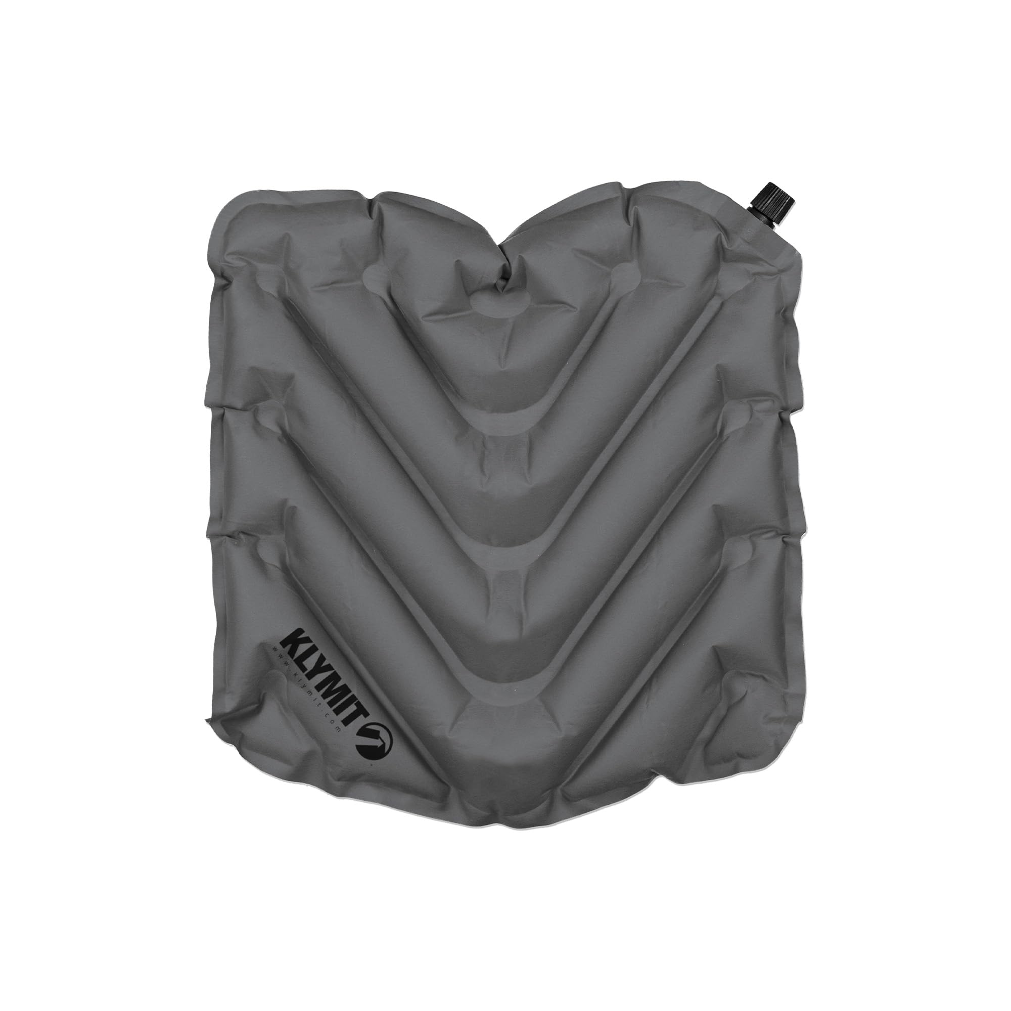 Klymit V Seat, Lightweight Inflatable Travel Cushion, Best for Camping, Bleachers, or Glassing Pad, Gray