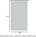 HPD Half Price Drapes BOCH-LN185-P Faux Linen Room Darkening Curtains for Bedroom (1 Panel), 50 x 120 cm, Mink