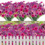12 Bundles Outdoor Artificial Flowers, Indoor Decorative Fake Flowers for Home Garden Wall Wedding Party, Fake Flowers for Outside Planter Window Box (Pink Purple Fuchsia)