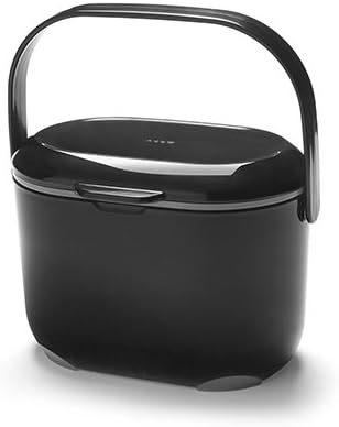 515630 2.5 Litre Kitchen Compost Caddy, Black/Grey, 2.5L