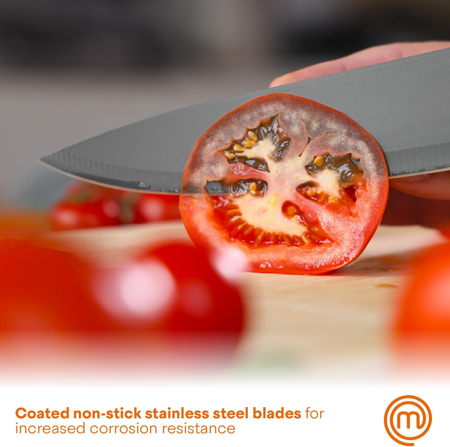 Knife Set with Block, 5 Kitchen Knives with Sharp Stainless Steel Blades (Chef, Paring, Utility, Carving, Bread) Soft Touch Easy Grip Handles & Universal Knife Holder, Earth Greys
