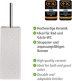 22651100 Toilet brush Cordoba White - toilet brush holder, closed form, Ceramic, 9.5 x 35 x 9.5 cm, White