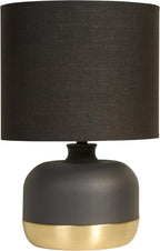 Lighting Collection Ezra Black & Gold Touch Lamp