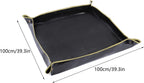 100cm x 100cm Plant Repotting Mat Waterproof Planting Operation Mat Thicken Indoor Transplanting Planting Tarp Mat Green, Black