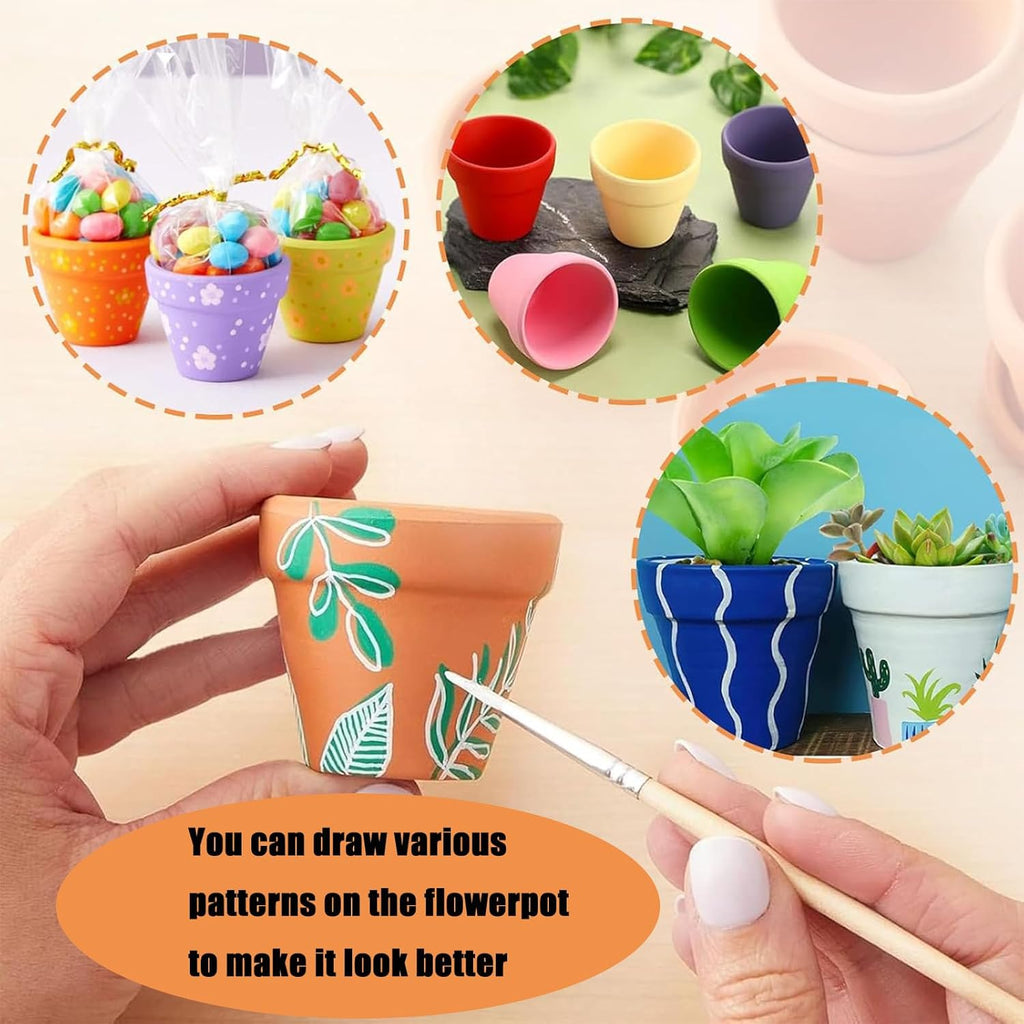25 Pack Mini Terracotta Pots for Plants, Small Flower Pot for Succulents, Cacti, and Herb Gardening, Ideal for Indoor and Outdoor Decor