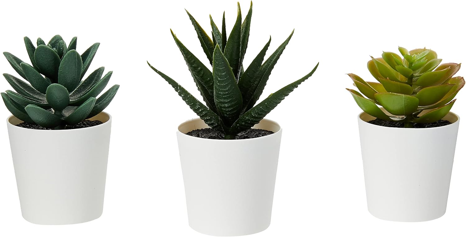 IKEA 203.953.31 FEJKA Mini Artificial Succulent Desk Plants in Pots 6 Centimetres (3 Pack) Secondary image