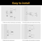 Outdoor Wall Lights, Up Down Mains Powered Lighting, Black Stainless Steel IP44 Waterproof, Exterior Wall Sconce for Indoor, Front Door, Patio, Porch, Garden, Garage - 4 Pack (No Bulb Incl)