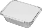 10A60122 Foil Container with Lids Silver