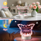 Gifts for Women Friend, Butterfly Acrylic Night Light Gifts, Birthday Gifts for Friends Wedding Gifts for Her