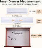 6 Pack Drawer Dividers, 3.2" High Expandable from 11.2-20" Adjustable Drawer Organisers,Clear Plastic Drawers Separators for Clothing, Kitchen Utensils and Office Storage