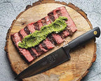 Genesis 8-Inch Forged Chef's Knife, Wood, Black