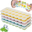 Ram® 4 X Pack Silicone Ice Cube Tray Set of 4 Ice Moulds Freezer Stackable Non Spill Ice Cube Tray Dishwasher Safe BPA Free