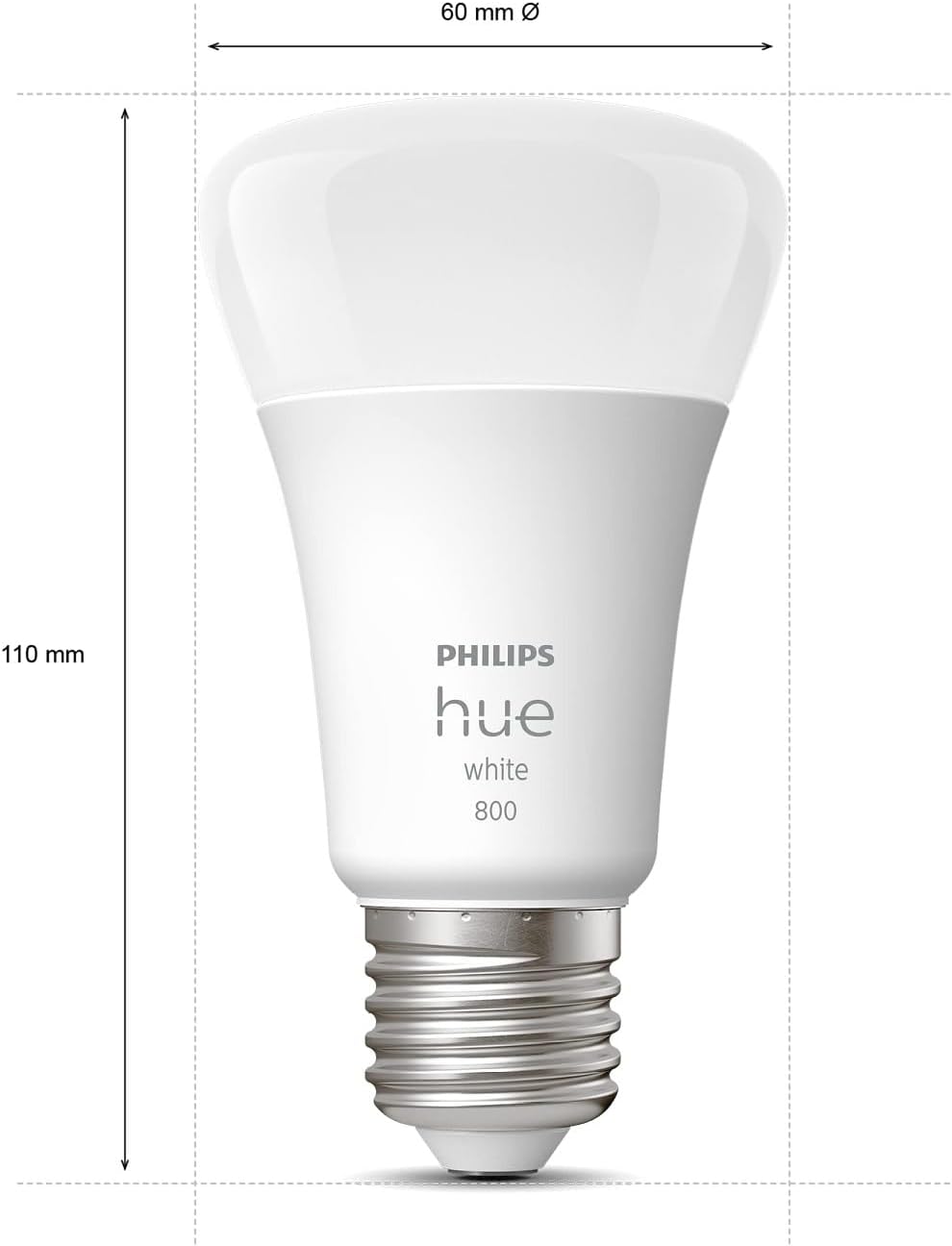 White A60 Smart LED Light Bulb [E27 Edison Screw] for Home Indoor Lighting with Amazon Echo and Alexa