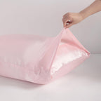 Silk Satin Pillowcases - Satin Pillowcase for Hair and Skin, Pillow Cases 2 Pack with Envelope Closure, 50x90 cm, Light Pink