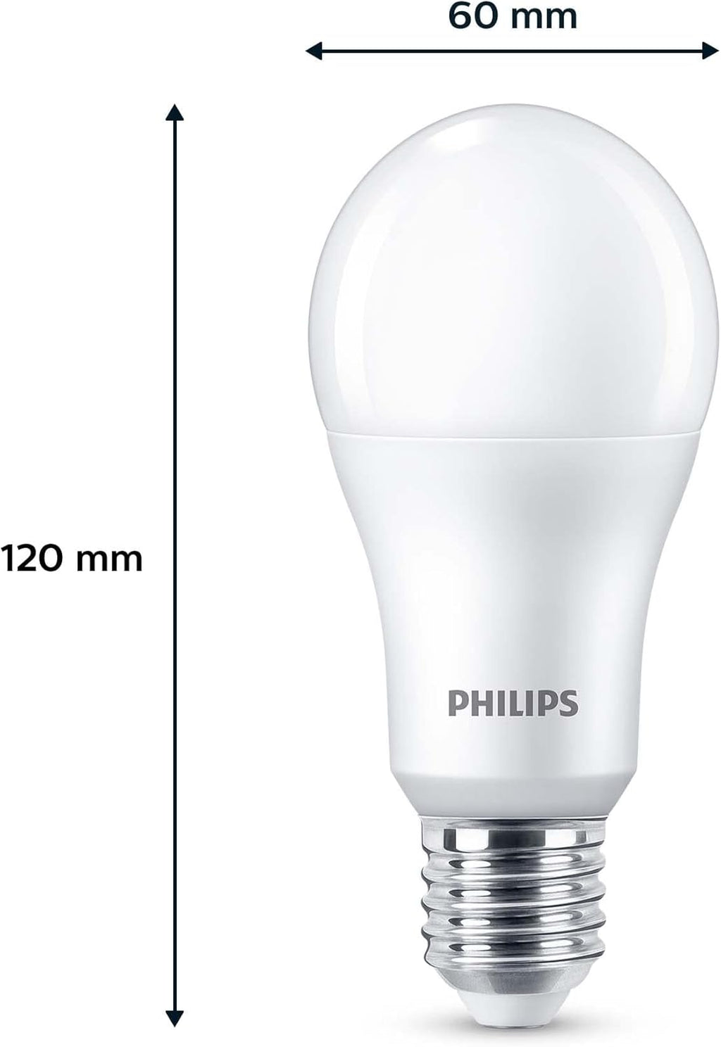 Philips LED Frosted A67 Light Bulb 2 Pack [Warm White 2700K - E27 Edison Screw] 100W, Non Dimmable. for Home Indoor Lighting, Value Range