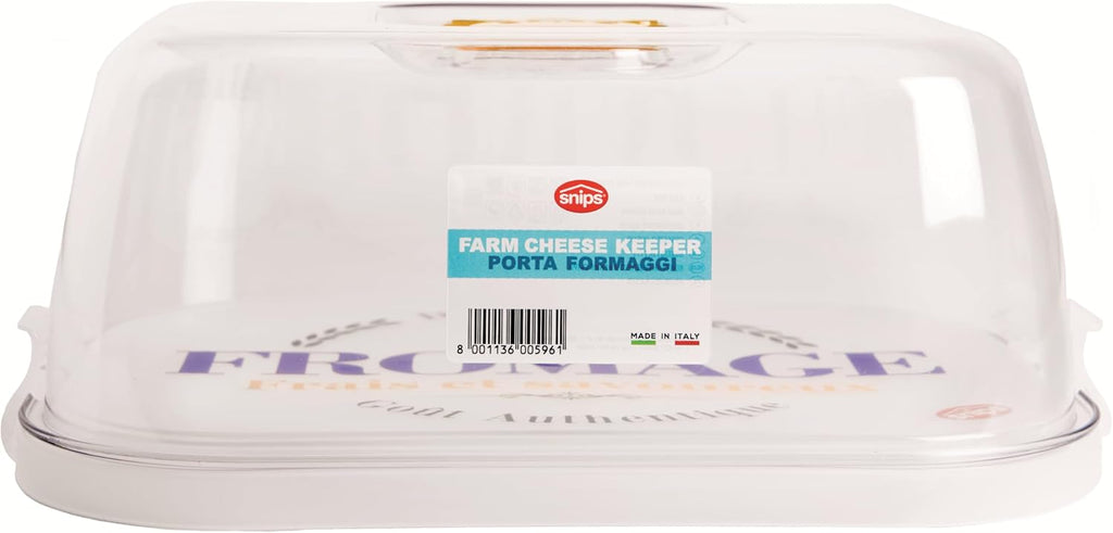 Cheese Container, Food Keeper, Food Container 3 LT, 7 x 20 x 11 cm, Made in Italy