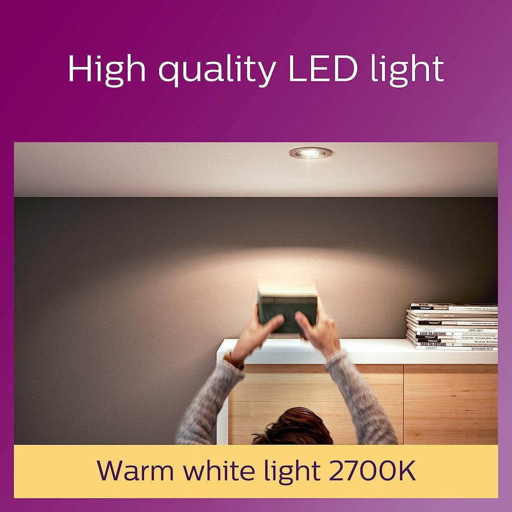 LED Light Spot [GU5.3 MR16] 7W - 50W, Warm White 2700K, 36D, Non Dimmable, Silver a, (8LDIC50P)