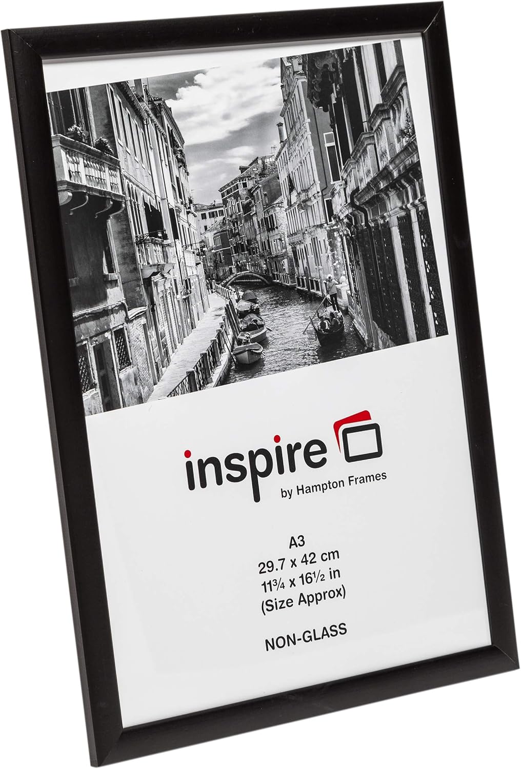 RAVENWOOD A3 (30x42cm) Black Picture Frame Acrylic (Non-Glass) Front Pack of 1