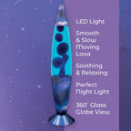 49009 Galaxy Lava Lamp/Matte Pattern Base/Retro Nostalgia/Relaxing Mood Light / 16 Inch Height