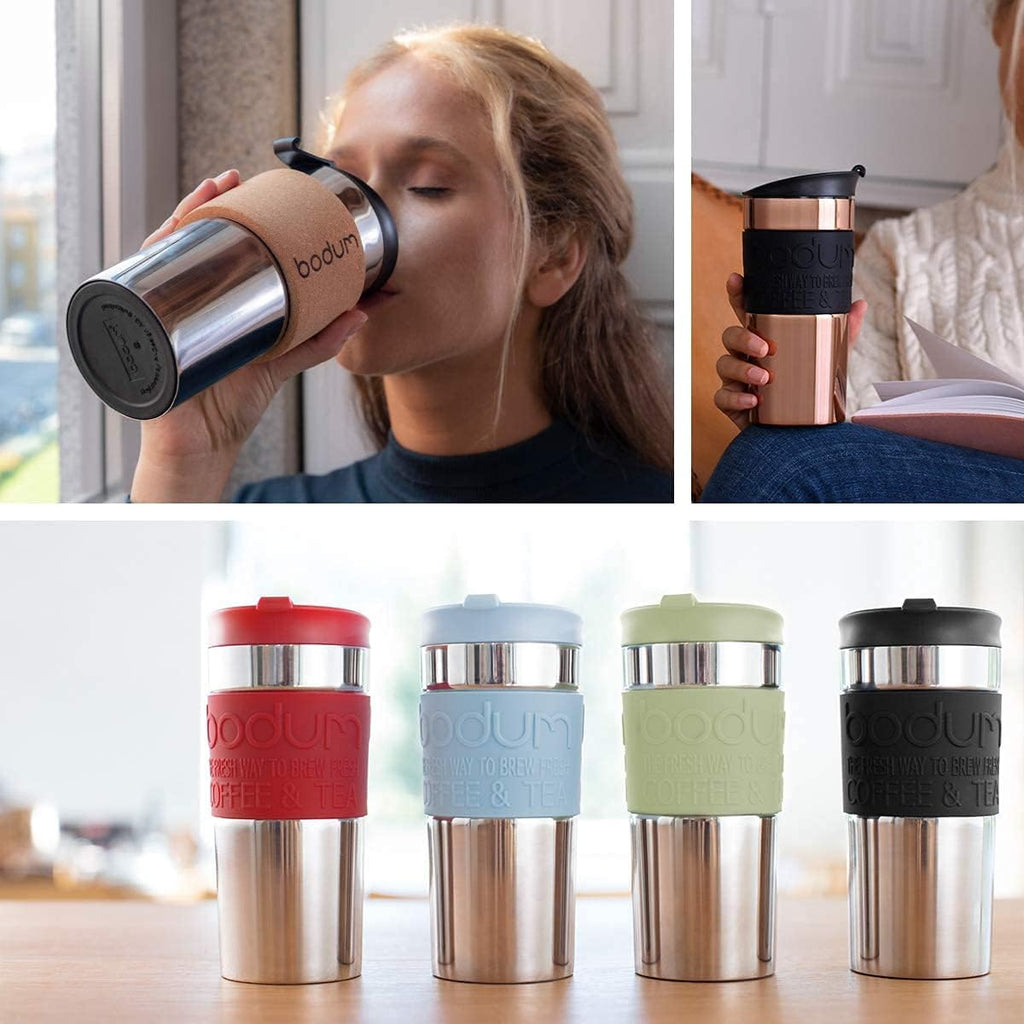 11068-01 Travel Mug Vacuum with flip top lid, Black, Small, 0.35 l, 12 oz, Pack of 1