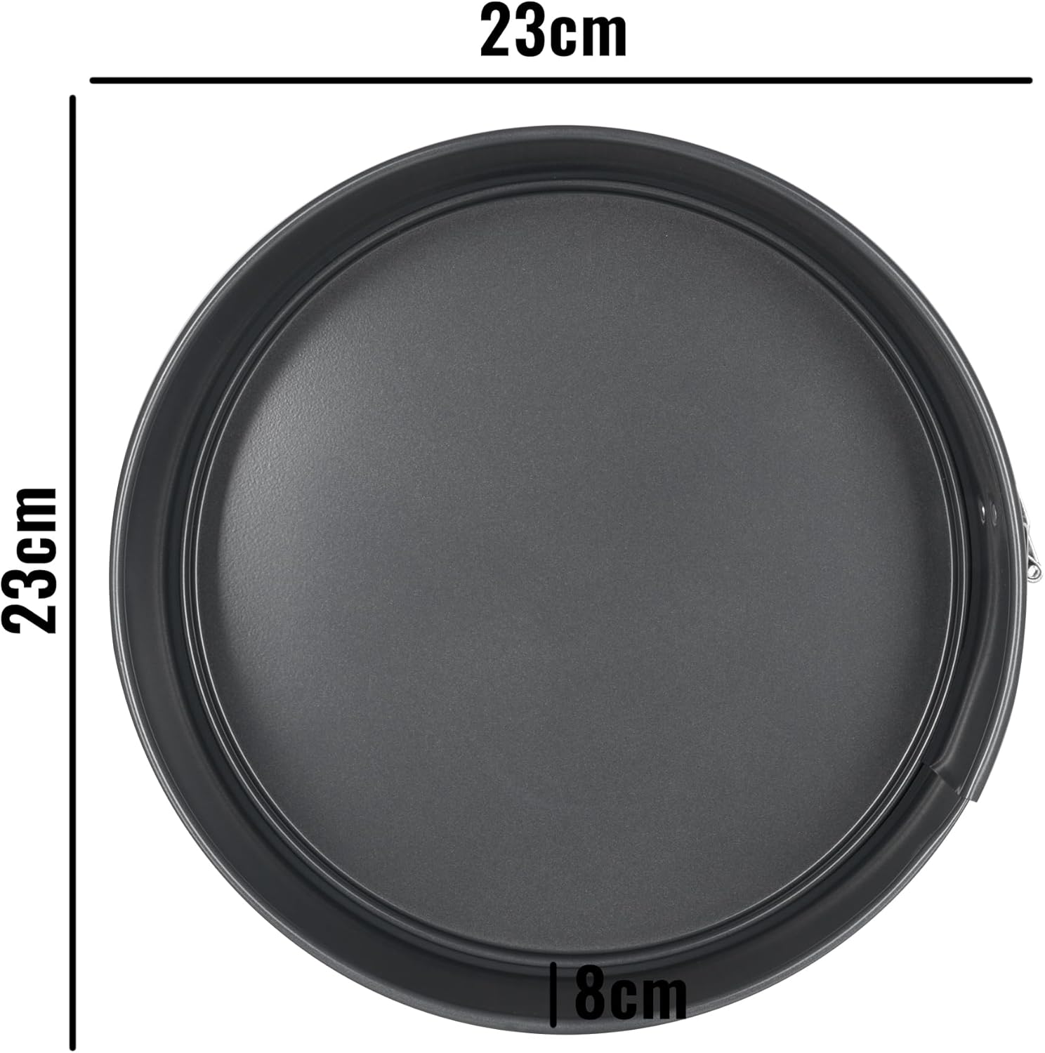 Cake ring with Teflon non-stick coating, 23 cm diameter, gray