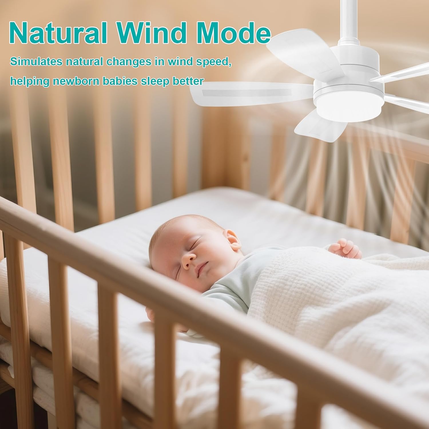 50CM LED Ceiling Fan with Remote, E27 Screw in Light, 6 Speeds, 3 Colours Stepless Dimming 2000 Lumens, Timer for Bedroom, Kitchen, Garage