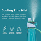 950ml Spray Water Bottles for Kids Water Bottle with Spray Mist Leakproof Misting Drinking Bottle for Cycling Hiking Climbing Outdoor Sport Hydration Cooling(Blue)