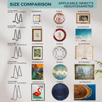 Large Plate Holder Display Stand - 10 inch Tall Plate Stands for Display - Metal Picture Frame Stand - Big Tabletop Easel Stand for Decorative Plates | Platter | Book | Plaque | Tile - 2 Pack - Black