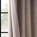 HPD Half Price Drapes BOCH-LN185-P Faux Linen Room Darkening Curtains for Bedroom (1 Panel), 50 x 120 cm, Mink