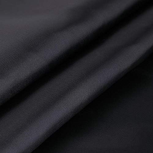 Black shower curtains bathroom Polyester fabric Shower Curtain Mould and Mildew Resistant Solid Black (180 x 220 cm)