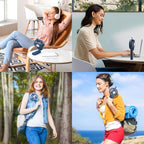 COMLIFE Portable Handheld Misting Fan, 3000mAh Rechargeable Battery Operated, 180° Foldable, Mini Personal Fan with Water Sprayer for Travel, Makeup, Home, Office, Camping, Outdoors