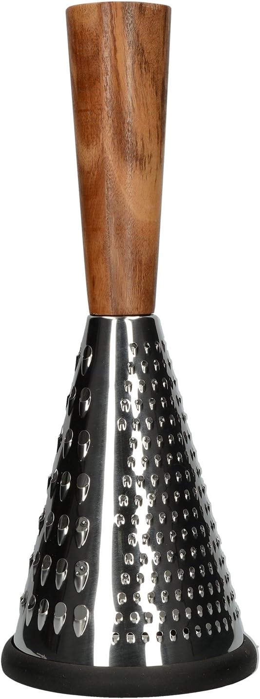MasterClass Gourmet Cheese Small Vintage-Style Conical Cheese Grater with Wooden Handle, 11 x 11 x 28 cm (4.5'' x 4.5'' x 11'')