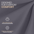 Fitted Sheet Small Double (2 Pack), Grey - Deep Pocket 14 inch (30 cm) - Oeko Tex Certified - Easy Care - Soft Brushed Microfibre Fabric - Shrinkage and Fade Resistant - Bottom Sheet