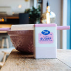 Originals Metal Pink and Cream Nostalgic Design Storage Tin, 18.5x18.5x19 cm | Holds a Full Bag of Icing Sugar | Stylish Kitchen Storage