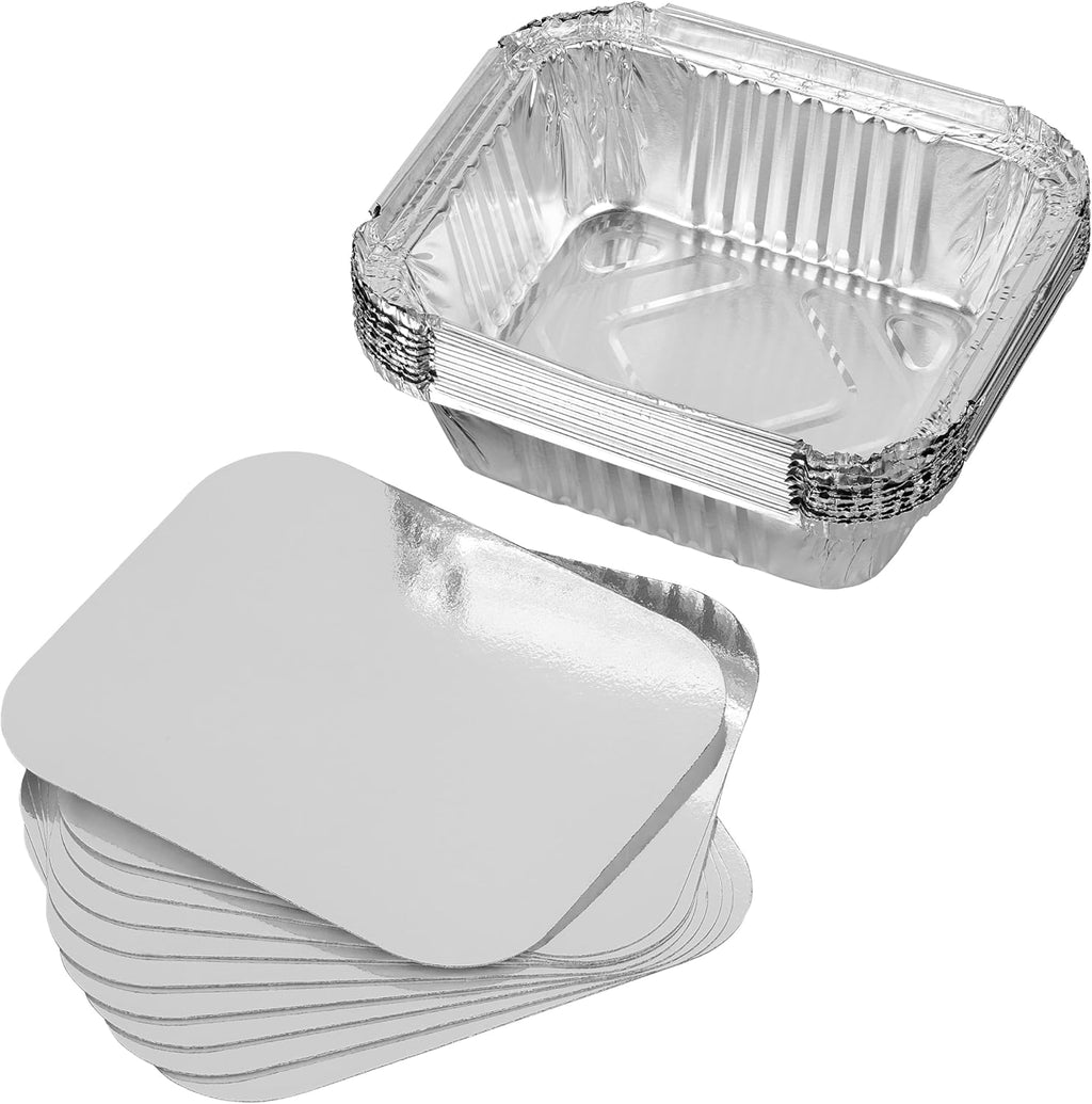 10A60122 Foil Container with Lids Silver