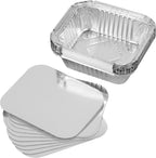 10A60122 Foil Container with Lids Silver