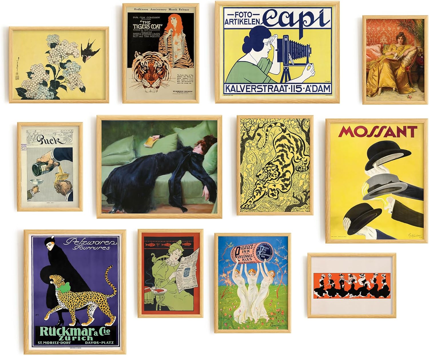 Vintage Gallery Wall Art Prints Set - 12 Eclectic Wall Decor, Home Decor, Christmas Decor, French Country Theme - Maximalist Wall Art (8x10 UNFRAMED) Main image